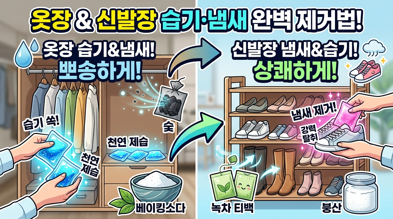 옷장과 신발장 습기